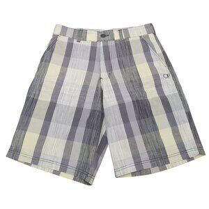 Op Mens Chino Grey Check Shorts 34